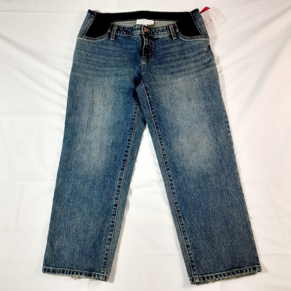 Isabel Maternity Jeans Womens 6 Vintage Straight + Side Panels Medio Dis…